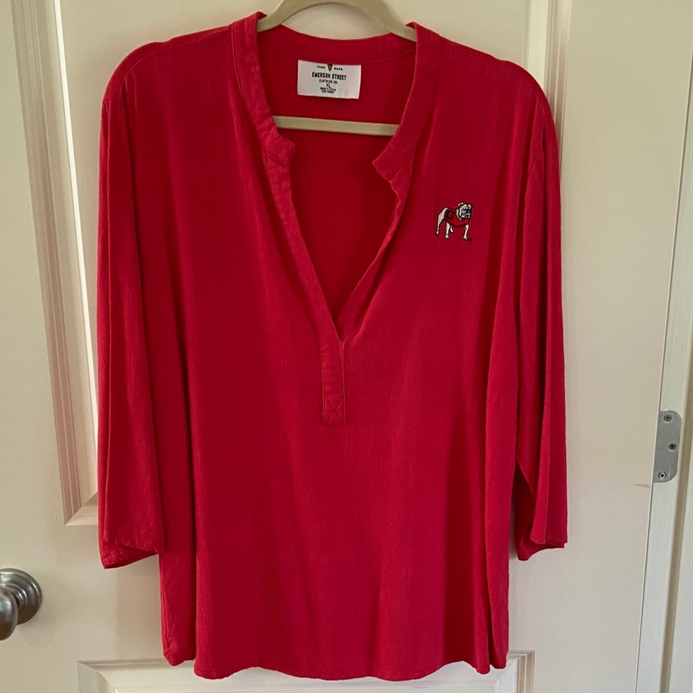 UGA Women's 3/4 sleeve top